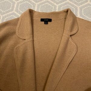 J Crew Camel sweater blazer- size L